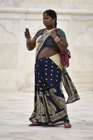 Touriste indienne au fort de Agra.Uttar Pradesh - 2016