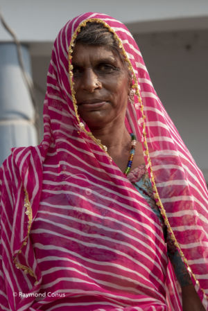 Femme rentrant du travail, Narlaï, Inde, 2016