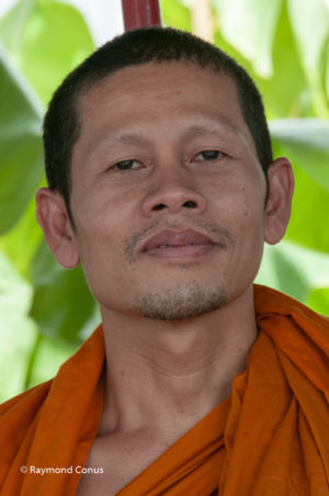 Moine bouddhiste, Bangkok, Thaïlande, 2015